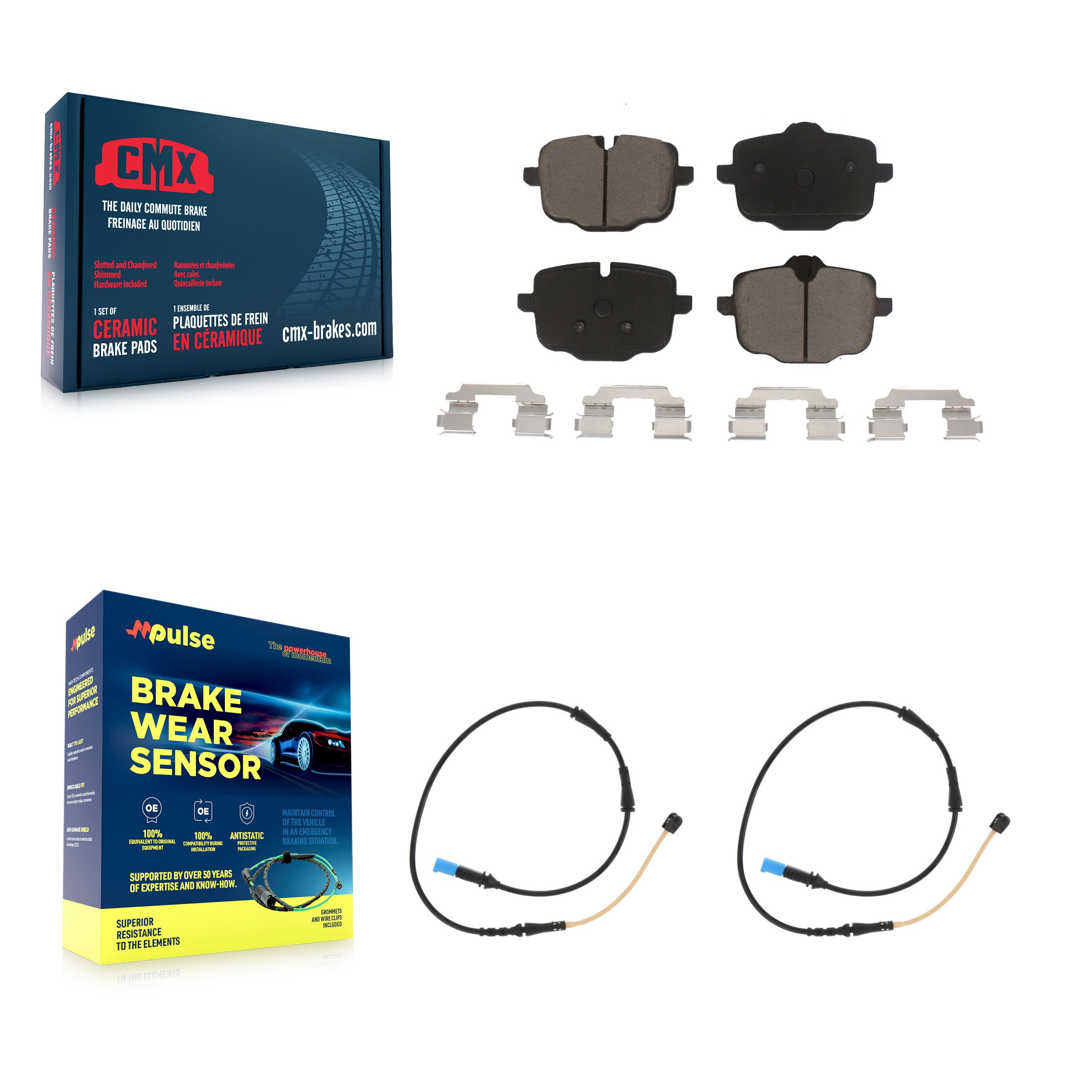 Rear Ceramic Disc Brake Pads And Wear Sensors Kit For BMW X4 KCW-100915