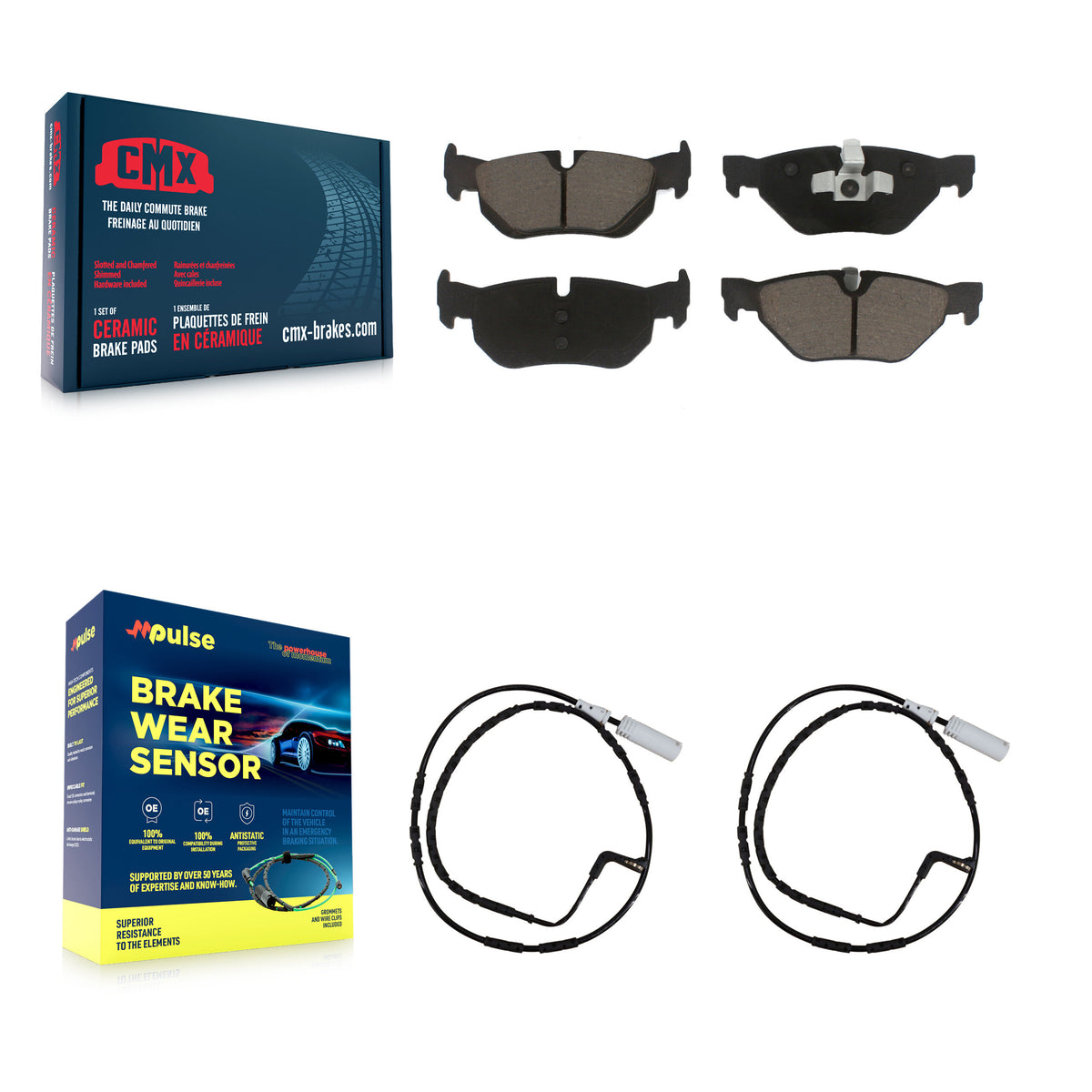 Rear Ceramic Brake Pad And Wear Sensor Kit For BMW 323i 328i 128i xDrive 328xi 325i 325xi KCW-100917