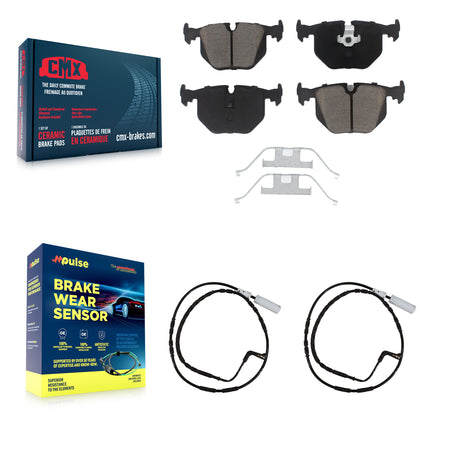 Rear Ceramic Disc Brake Pads And Wear Sensors Kit For 2005 BMW 330xi 3.0L KCW-100920