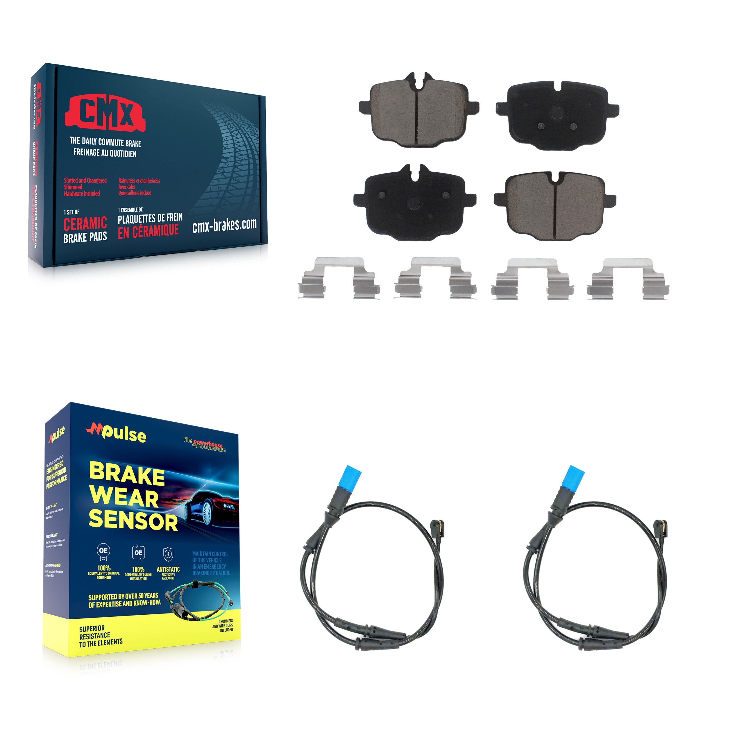 Rear Ceramic Disc Brake Pads And Wear Sensors Kit For BMW X3 KCW-100926