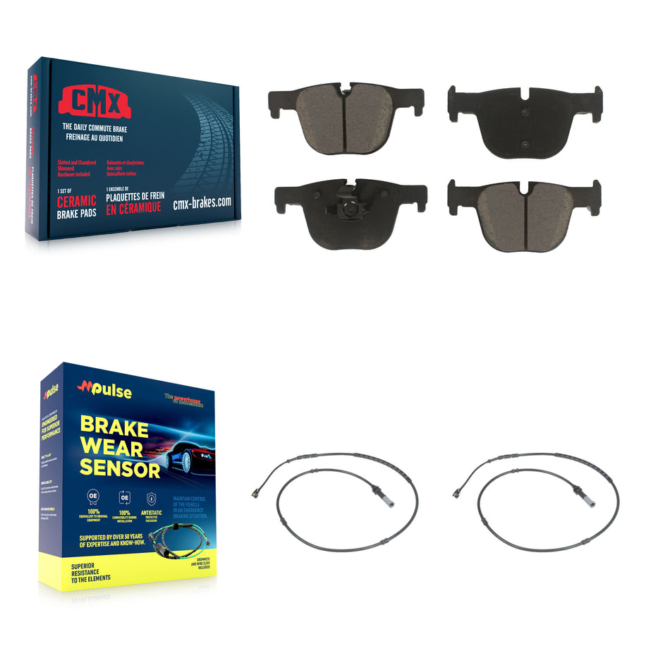 Rear Ceramic Brake Pads Wear Sensor Kit For BMW 330i xDrive 328i 335i 428i 340i 435i 430i KCW-100930