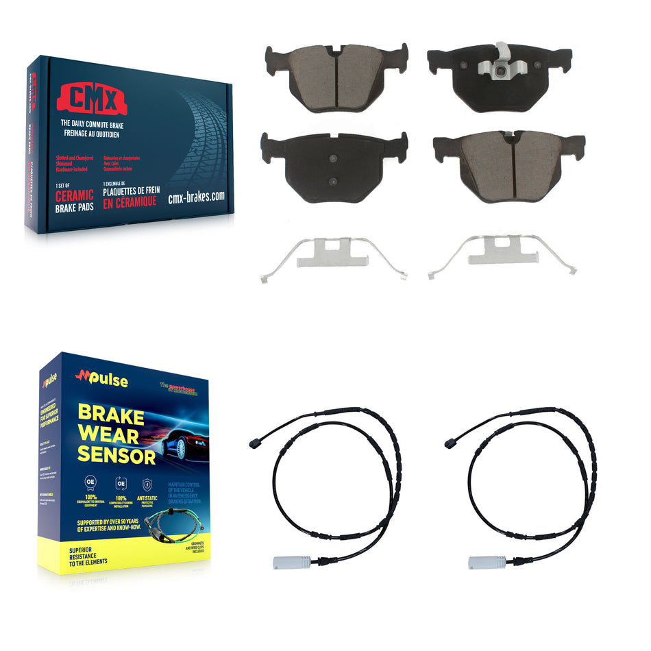 Rear Ceramic Disc Brake Pads And Wear Sensors Kit For BMW 335i 335is 335d KCW-100931