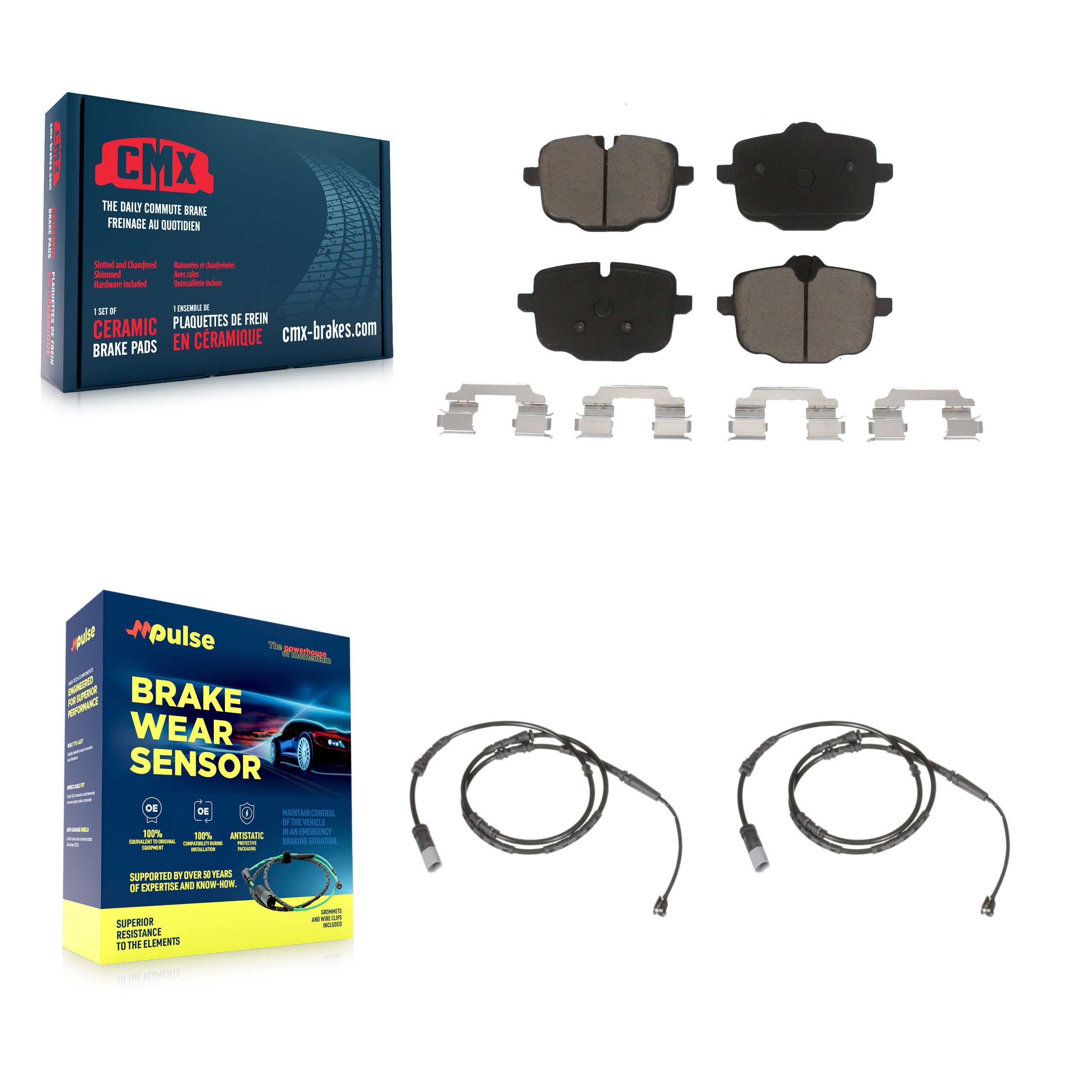 Rear Ceramic Disc Brake Pads And Wear Sensors Kit For 2012 BMW X3 From 10 11 KCW-100947