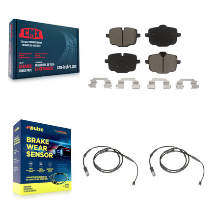 Rear Ceramic Disc Brake Pads And Wear Sensors Kit For 2012 BMW X3 From 10 11 KCW-100947