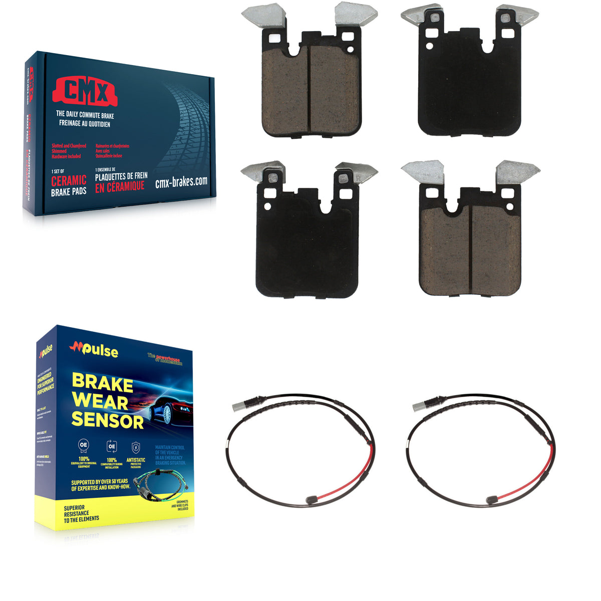 Rear Ceramic Brake Pad And Wear Sensor Kit For BMW M3 M2 Without Composite Brakes KCW-100955
