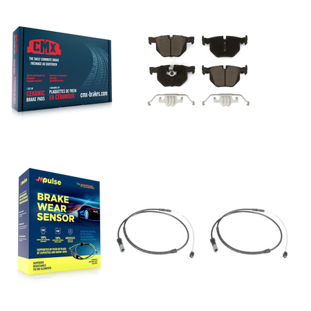 Rear Ceramic Disc Brake Pads And Wear Sensors Kit For BMW X5 X6 KCW-100963
