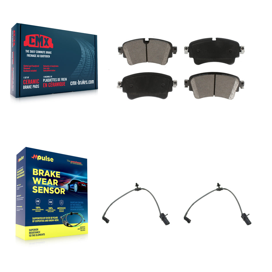 Rear Ceramic Brake Pads Wear Sensor Kit For Audi A4 Quattro Q7 A5 Sportback S5 allroad S4 KCW-100975