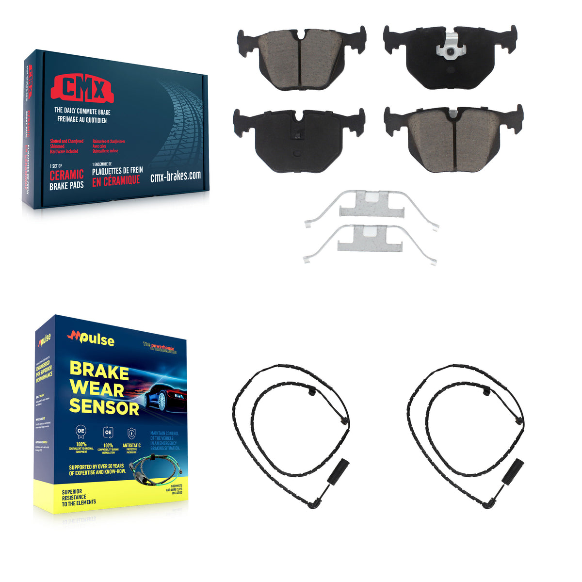 Rear Ceramic Disc Brake Pads And Wear Sensors Kit For Land Rover Range KCW-100992