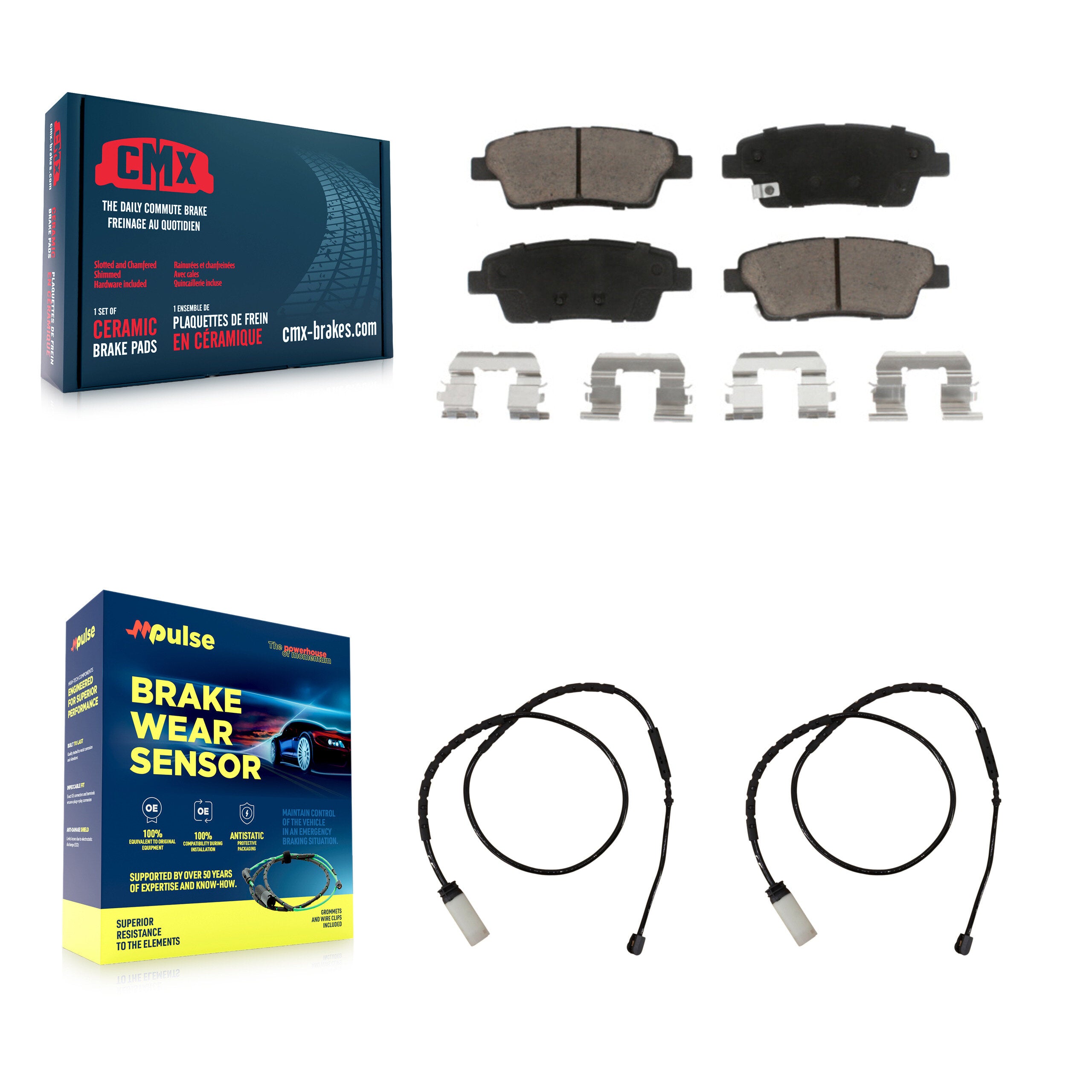 Rear Ceramic Disc Brake Pads And Wear Sensors Kit For Mini Cooper Countryman Paceman KCW-101005