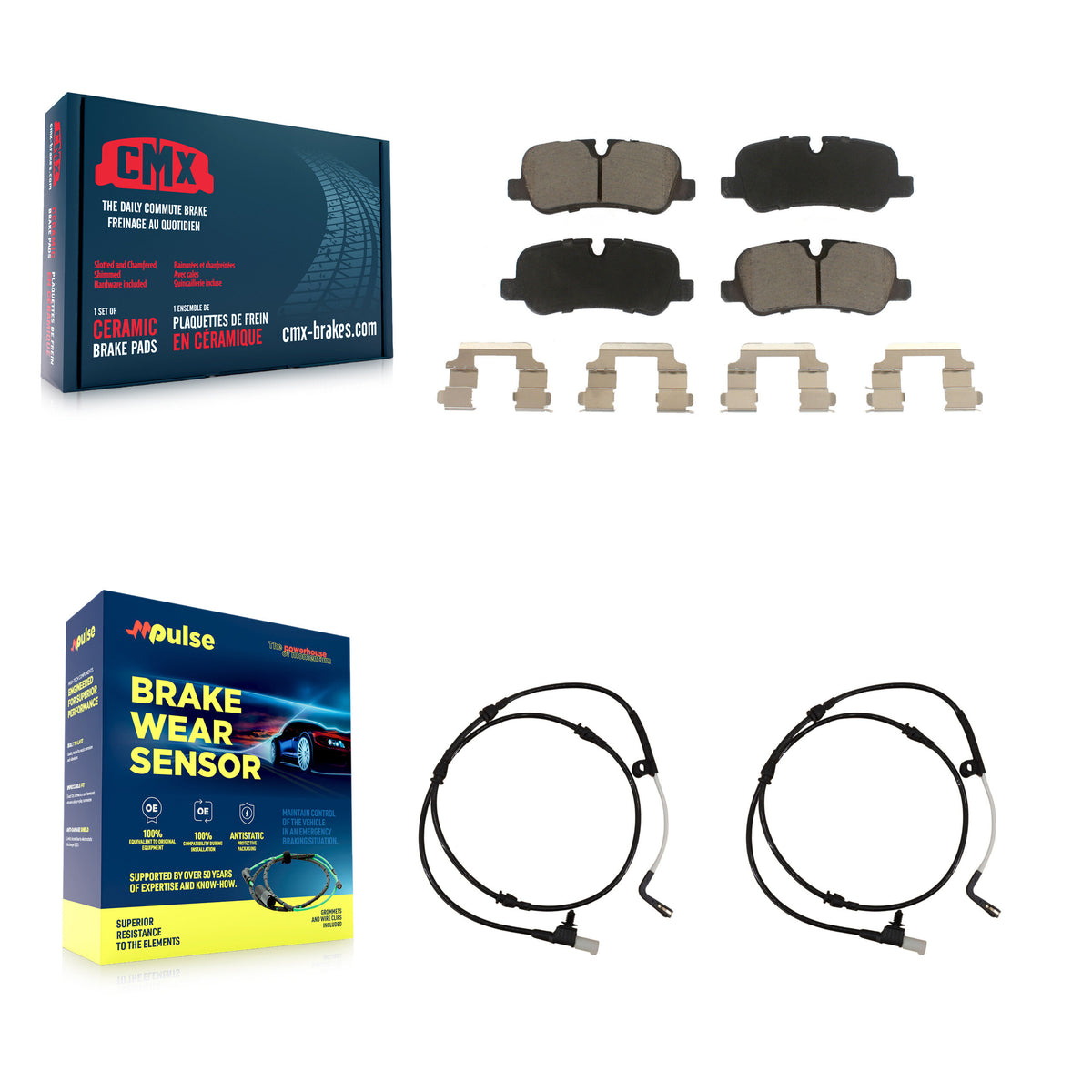 Rear Ceramic Disc Brake Pads And Wear Sensors Kit For Land Rover Range Sport LR4 LR3 KCW-101007