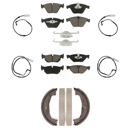Front Rear Ceramic Disc Brake Pads And Wear Sensors Kit (7Pc) For BMW 328i 323i KCW-101052