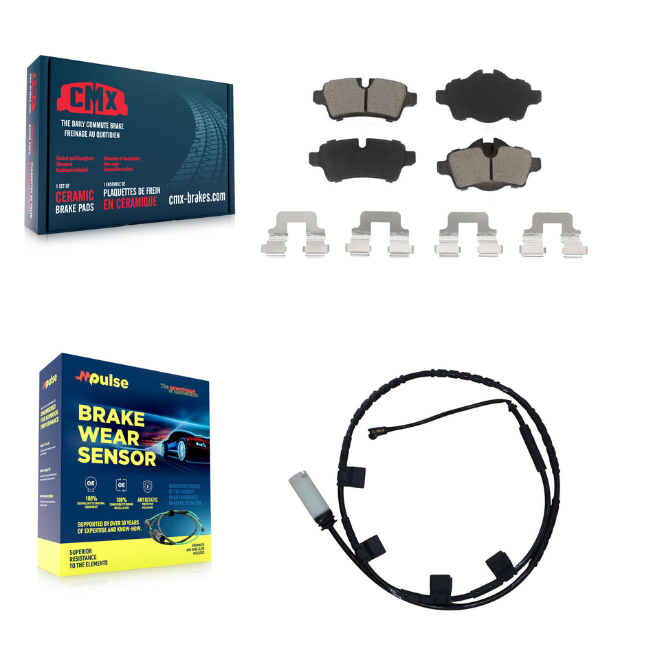 Rear Ceramic Disc Brake Pads And Wear Sensors Kit For Mini Cooper KCW-101057