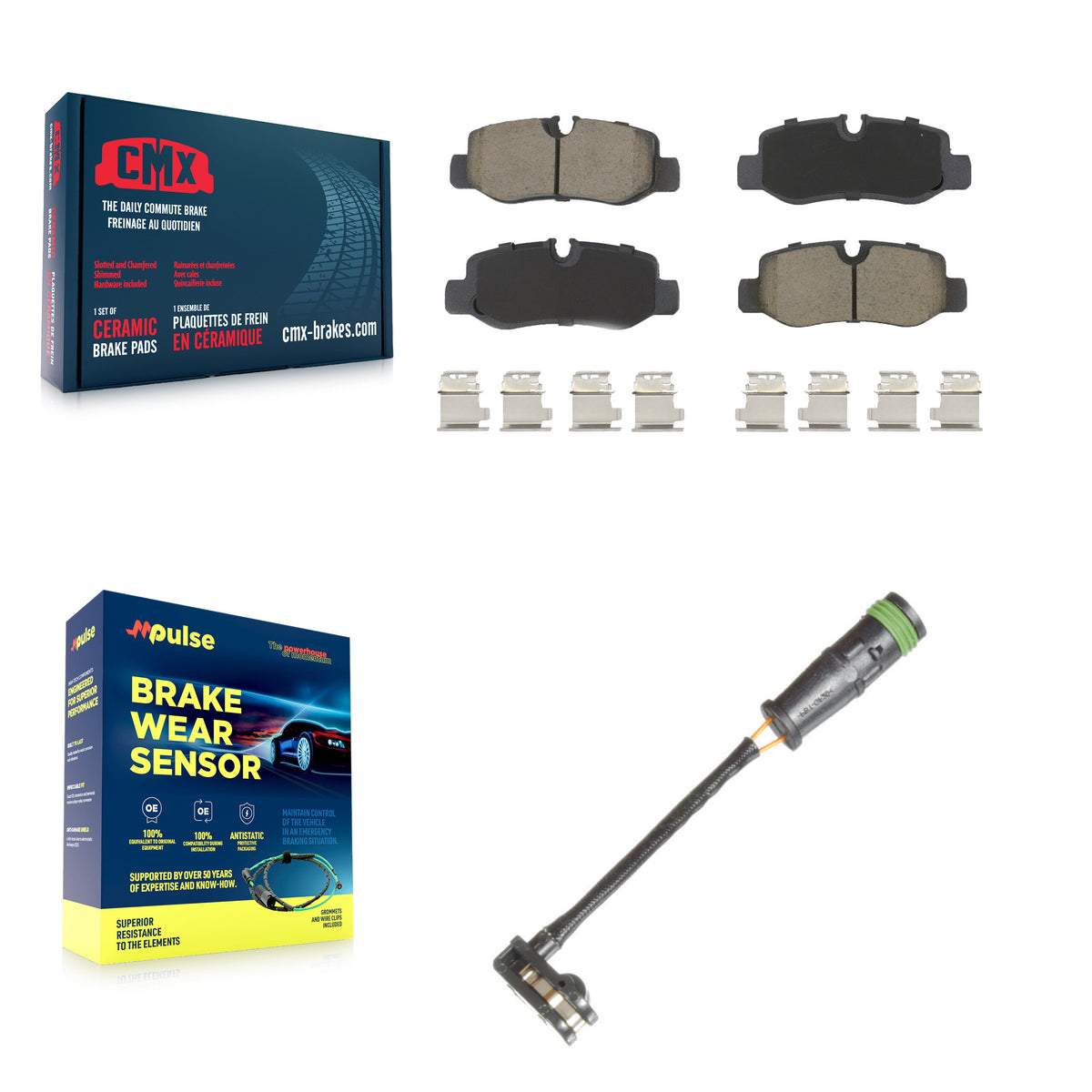 Rear Ceramic Disc Brake Pads And Wear Sensors Kit For Mercedes-Benz Metris 2.0L KCW-101060