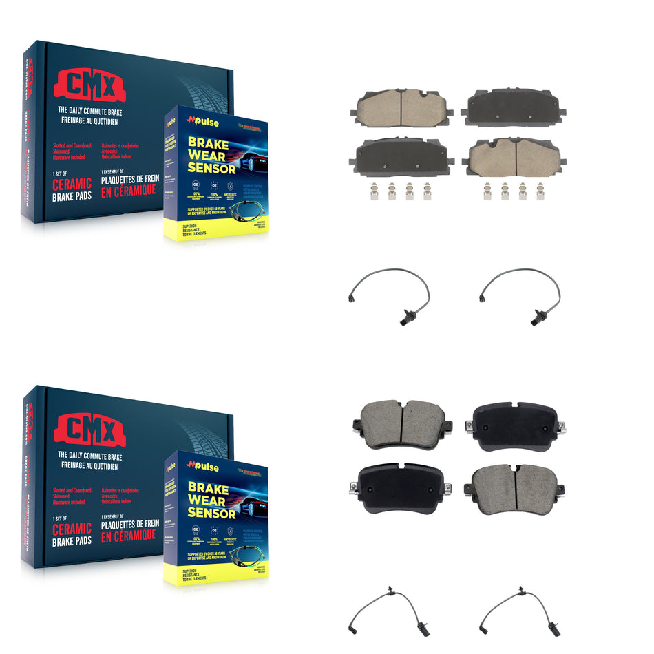 Front Rear Ceramic Disc Brake Pads And Wear Sensors Kit For Audi Q7 Q8 A8 Quattro KCW-101068