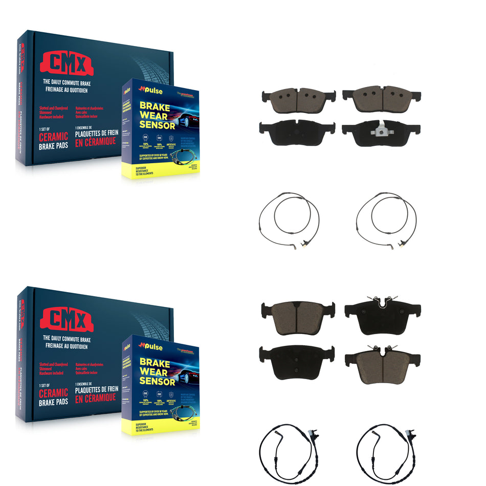 Front Rear Ceramic Brake Pad And Wear Sensor Kit For Jaguar F-Pace Land Rover Range Velar KCW-101075