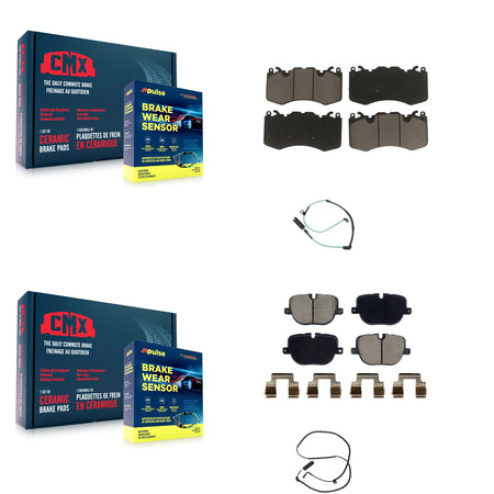 Front Rear Ceramic Disc Brake Pads And Wear Sensors Kit For Land Rover Range KCW-101114