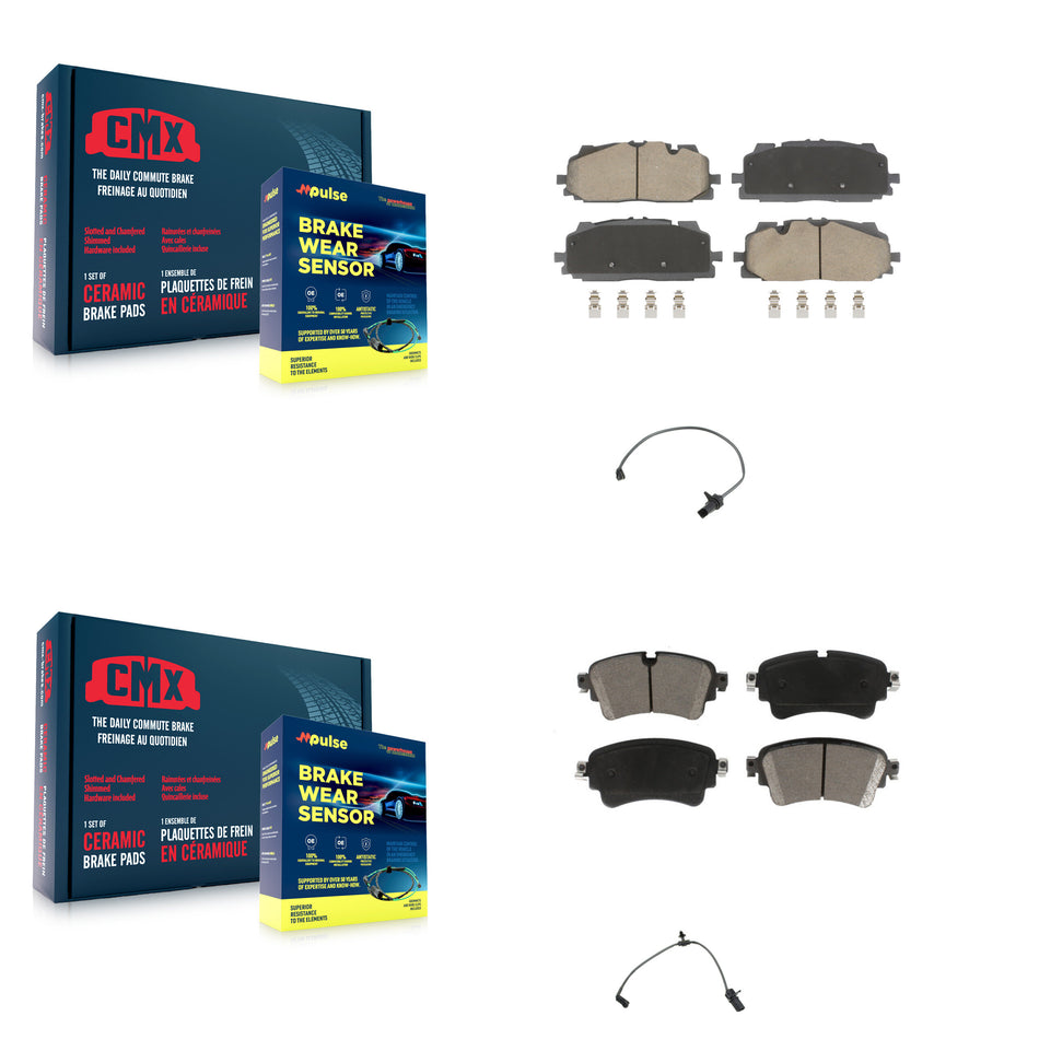 Front Rear Ceramic Disc Brake Pad Wear Sensor Kit For Audi S5 Sportback S4 Made in Europe KCW-101140