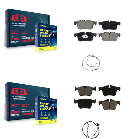 Front Rear Ceramic Brake Pads & Wear Sensor Kit For 2024 Land Rover Range Velar 2.0L 3.0L KCW-101153