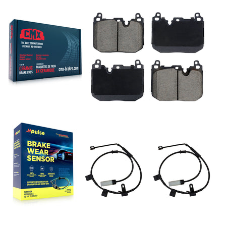Front Ceramic Disc Brake Pads And Wear Sensor Pairs Kit For Mini Cooper KCW-101189