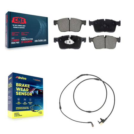 Front Ceramic Disc Brake Pad And Wear Sensor Kit For Jaguar F-Pace Land Rover Range Velar KCW-101225