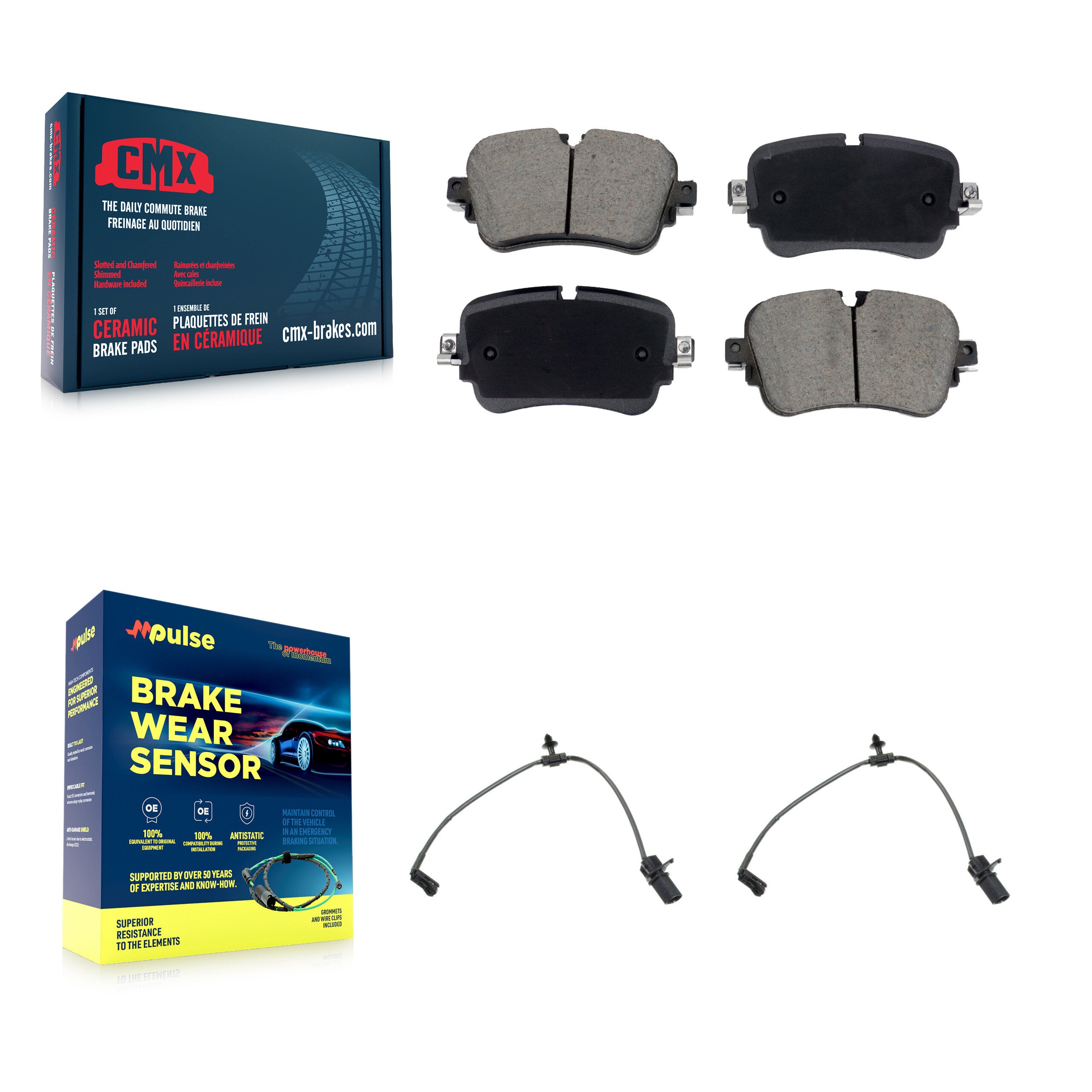 Rear Ceramic Disc Brake Pads And Wear Sensors Kit For Audi Q7 Q8 A8 Quattro KCW-101238