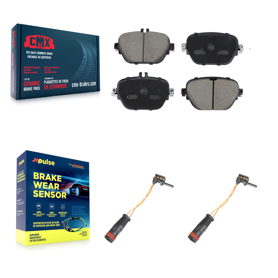 Rear Ceramic Disc Brake Pads And Wear Sensors Kit For Mercedes-Benz E63 AMG S 4.0L KCW-101241