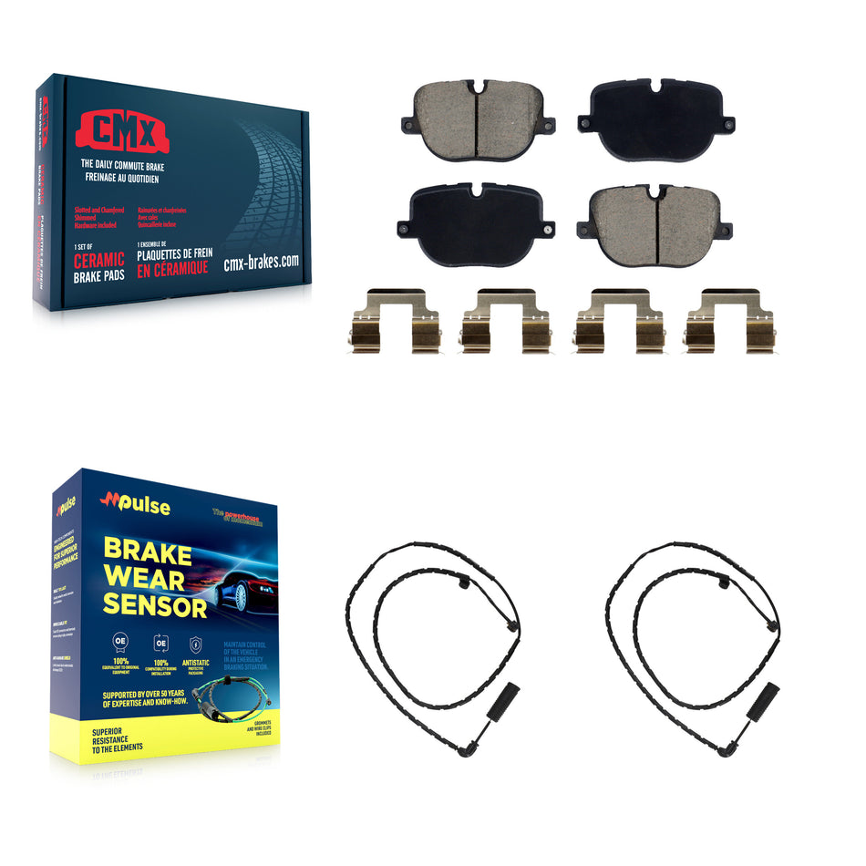 Rear Ceramic Disc Brake Pads And Wear Sensors Kit For Land Rover Range KCW-101250