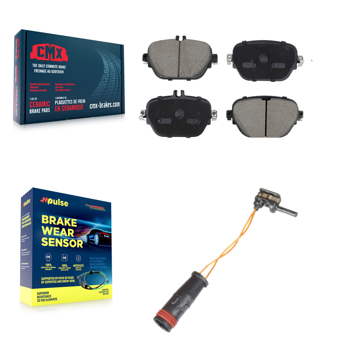Rear Ceramic Disc Brake Pads And Wear Sensors Kit For Mercedes-Benz E63 AMG S 4.0L KCW-101257