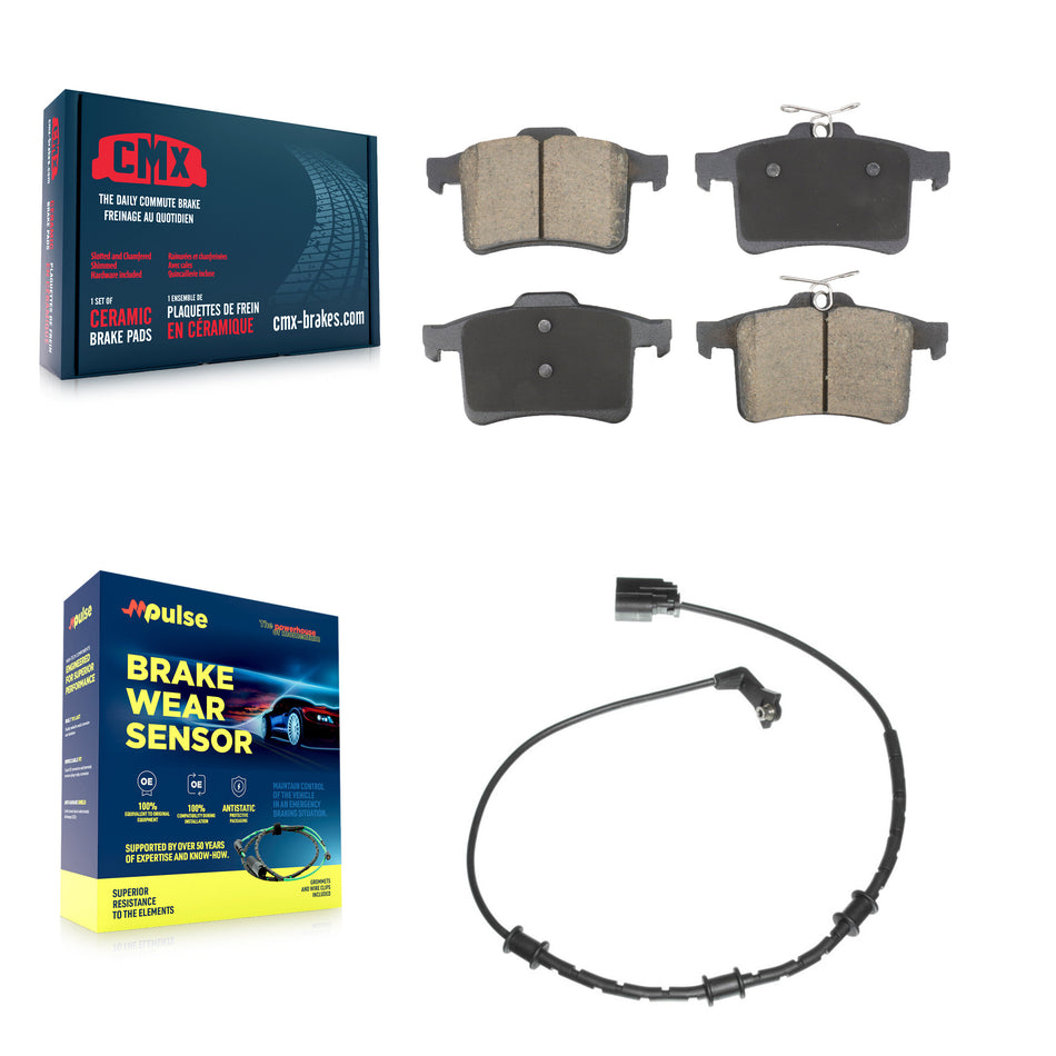 Rear Ceramic Disc Brake Pads And Wear Sensors Kit For Jaguar XF XJ XFR XKR XFR-S XJR KCW-101262