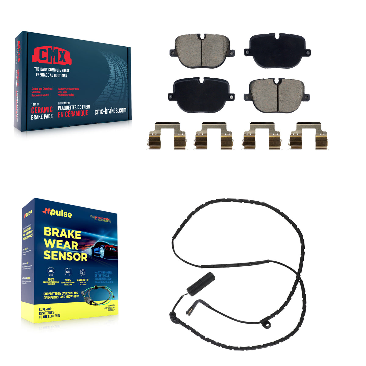 Rear Ceramic Disc Brake Pads And Wear Sensors Kit For Land Rover Range KCW-101265