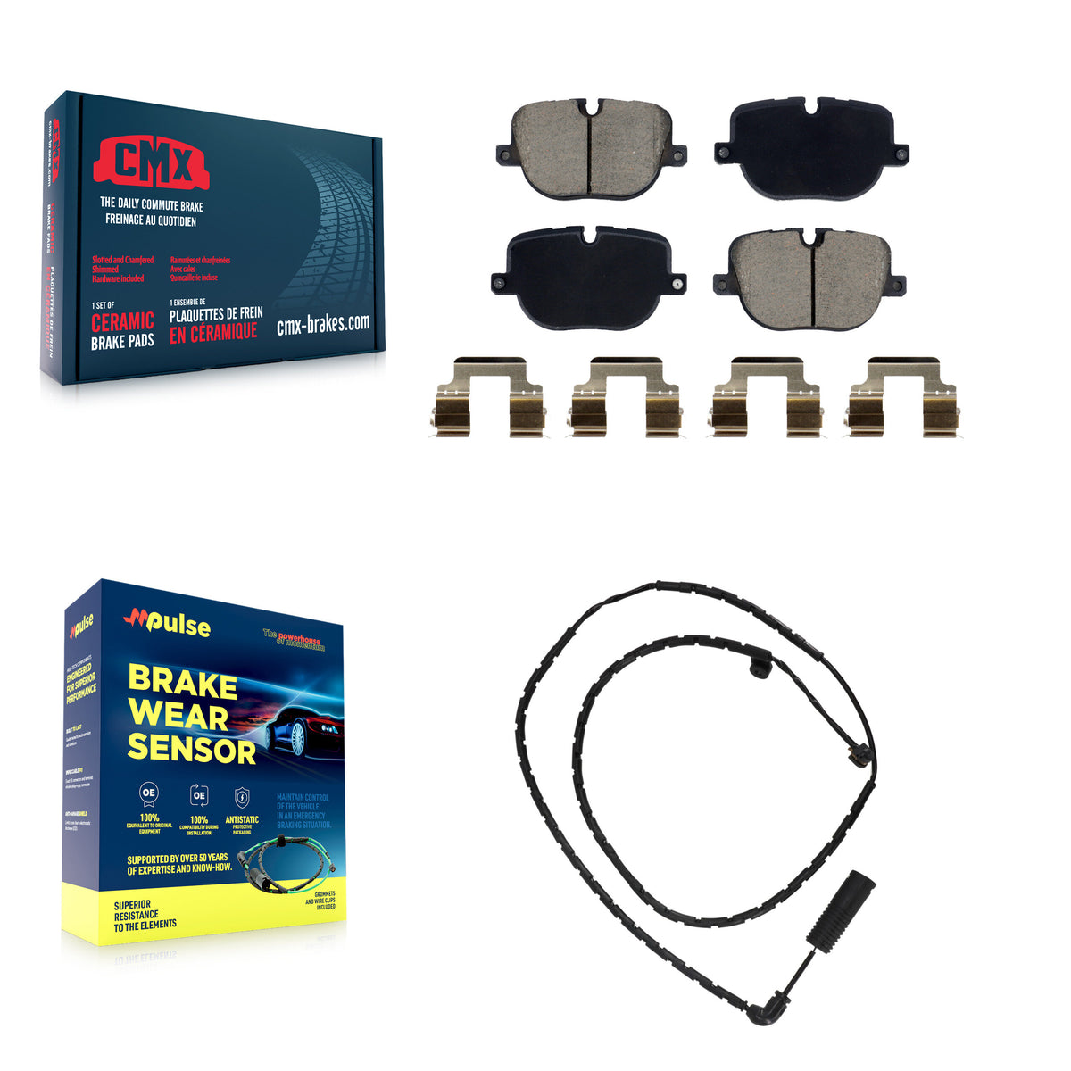 Rear Ceramic Disc Brake Pads And Wear Sensors Kit For Land Rover Range KCW-101266