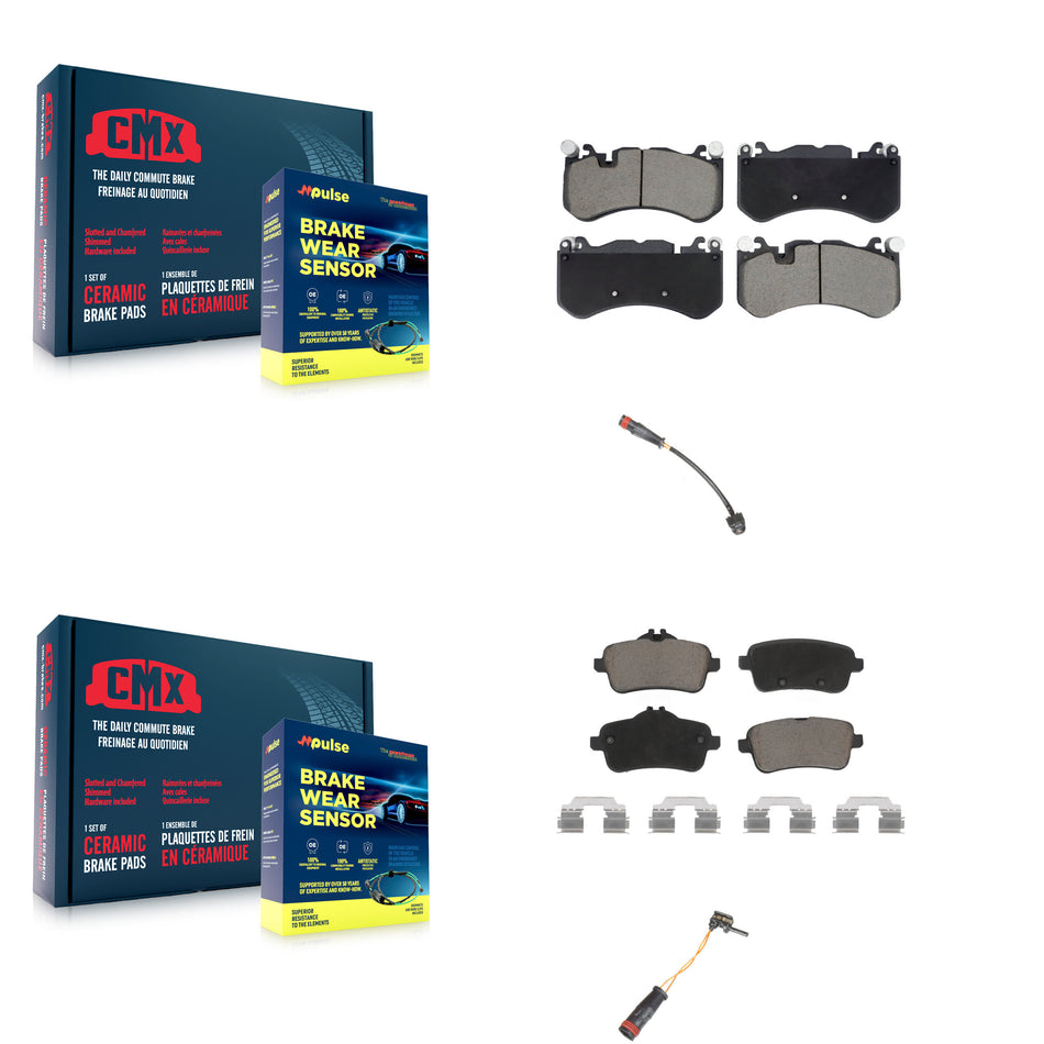 Front Rear Ceramic Brake Pad & Wear Sensor Kit For Mercedes-Benz ML63 AMG GL63 GLE63 5.5L KCW-101278
