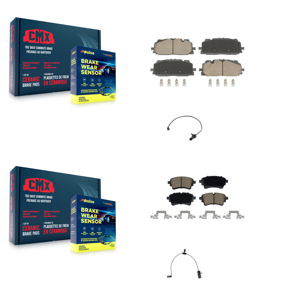 Front Rear Ceramic Brake Pad Wear Sensor Kit For Audi SQ5 Sportback A6 Quattro Q5 PHEV A7 KCW-101281