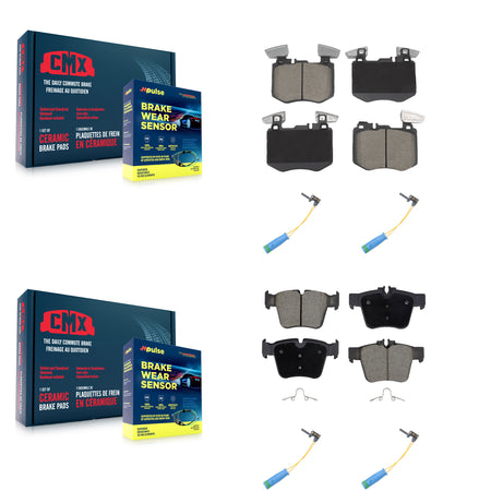 Front Rear Ceramic Disc Brake Pads And Wear Sensors Kit For Mercedes-Benz GLC300 KCW-101334