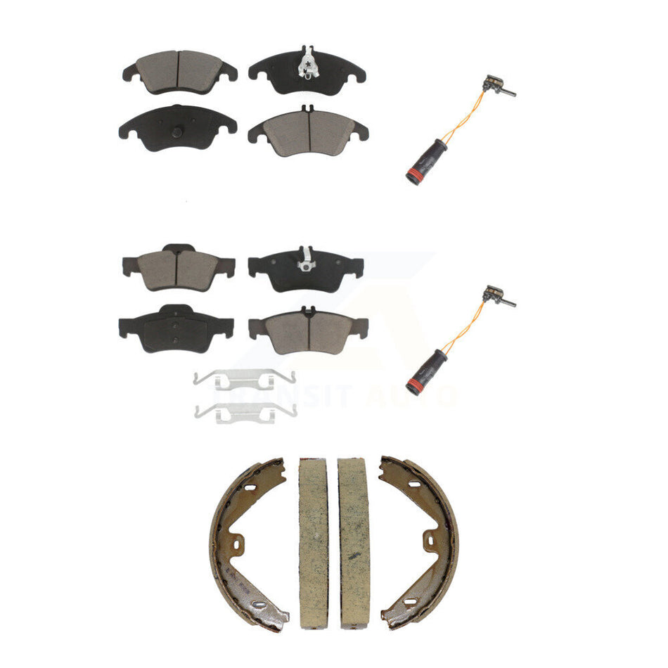 Front Rear Ceramic Brake Pad And Wear Sensor Kit (5Pc) For Mercedes-Benz E350 E250 CLS400 KCW-101349