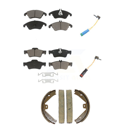 Front Rear Ceramic Disc Brake Pads And Wear Sensors Kit (5Pc) For Mercedes-Benz E400 KCW-101356