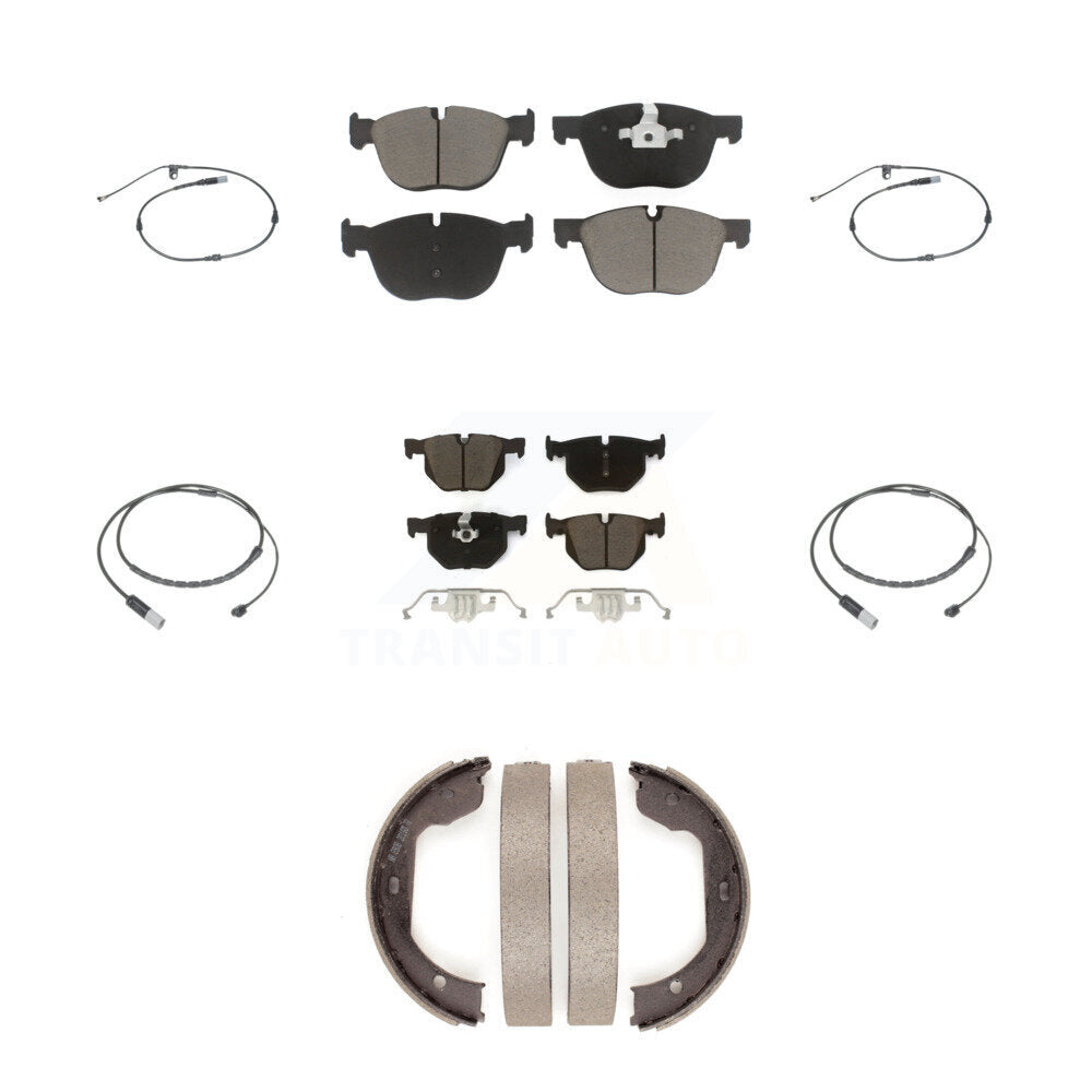 Front Rear Ceramic Disc Brake Pads And Wear Sensors Kit (7Pc) For BMW X5 X6 KCW-101358