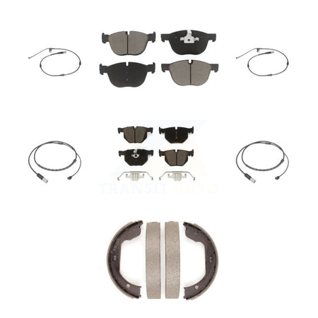 Front Rear Ceramic Disc Brake Pads And Wear Sensors Kit (7Pc) For BMW X5 X6 KCW-101358