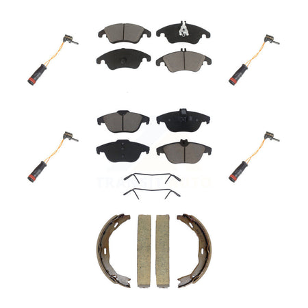 Front Rear Ceramic Brake Pads Wear Sensor Kit (7Pc) For Mercedes-Benz C300 C350 E350 E550 KCW-101362
