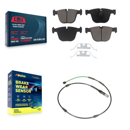 Rear Ceramic Disc Brake Pads And Wear Sensors Kit For 2015-2016 BMW X5 M with 4.4L KCW-101396