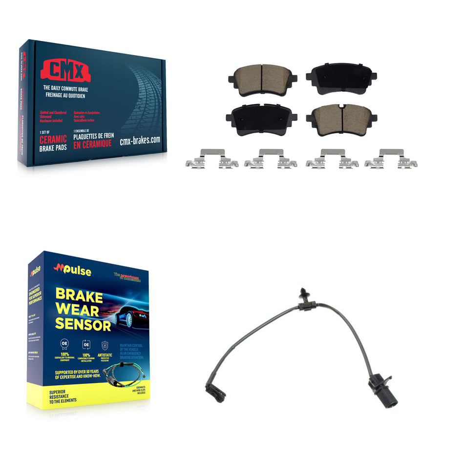 Rear Ceramic Brake Pad Wear Sensor Kit For Audi A5 Sportback A4 Quattro S5 allroad RS5 S4 KCW-101404