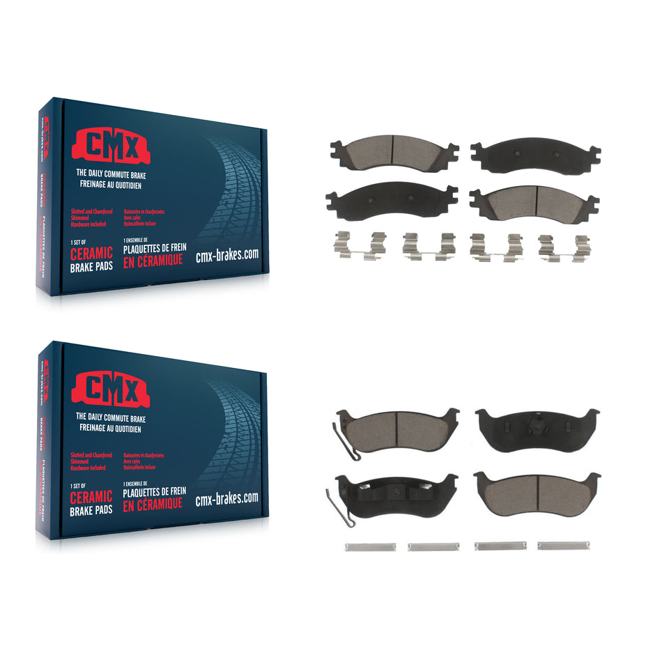 Front Rear Ceramic Brake Pads Kit For Ford Explorer Sport Trac Mercury Mountaineer KCX-100001