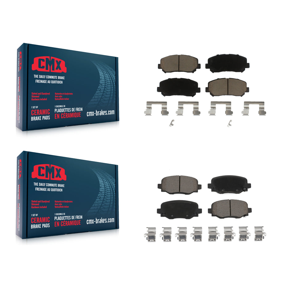Front Rear Ceramic Brake Pads Kit For Jeep Cherokee Chrysler 200 KCX-100012