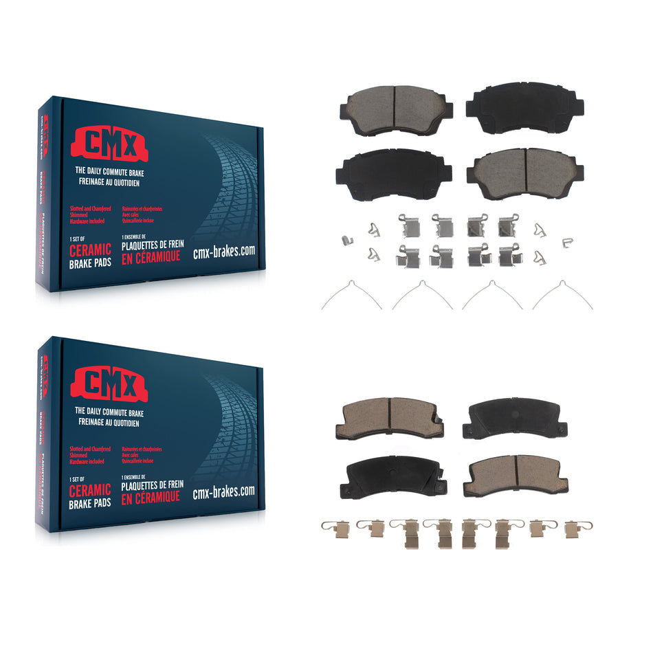 Front Rear Ceramic Brake Pads Kit For Toyota Camry Celica Lexus ES300 KCX-100020