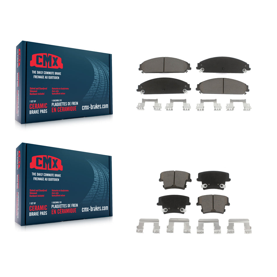 Front Rear Ceramic Brake Pads Kit For Dodge Charger Chrysler 300 Challenger Magnum KCX-100030