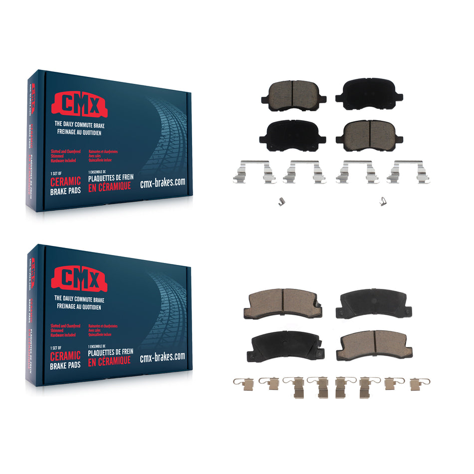 Front Rear Ceramic Brake Pads Kit For 2002 Chevrolet Prizm KCX-100059