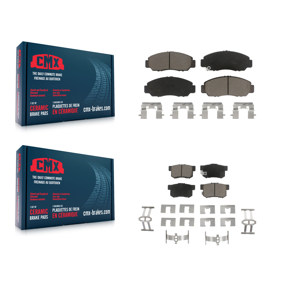 Front Rear Ceramic Brake Pads Kit For Honda Accord Acura CSX KCX-100104