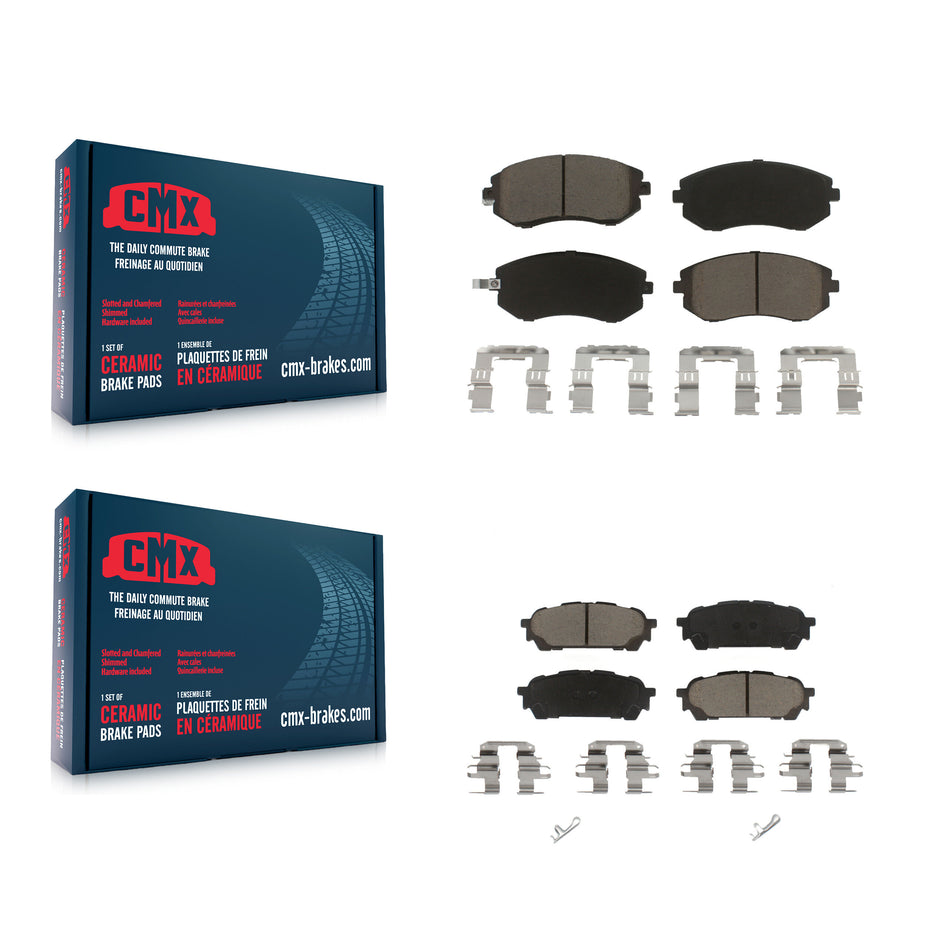 Front Rear Ceramic Brake Pads Kit For Subaru Forester Impreza Saab 9-2X KCX-100113