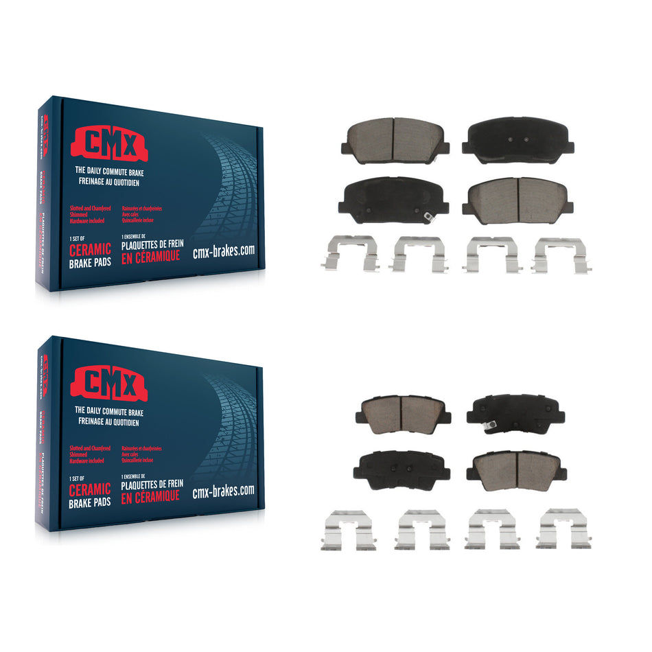 Front Rear Ceramic Brake Pads Kit For Kia Forte Forte5 Koup KCX-100122