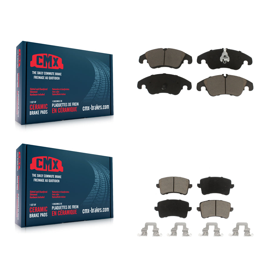 Front Rear Ceramic Brake Pads Kit For Audi Q5 A4 Quattro A5 allroad S5 KCX-100140